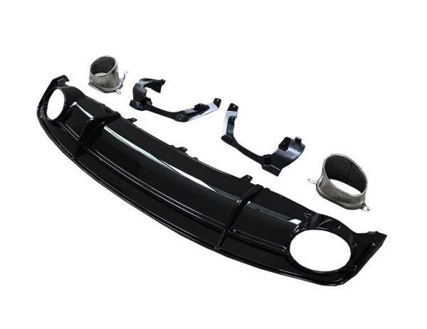 Черный диффузор RS7 для Audi A7 штатный 2016-2018