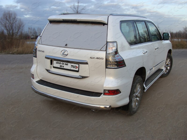Lexus GX (13–) Защита задняя центральная (овальная) 75х42 мм