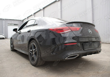 Mercedes-Benz CLA-Klasse C118/X118 2019 - н.в. Диффузор заднего бампера с черными насадками 4.5 AMG