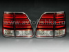 Lexus LX470 (2003-2007) задние фонари светодиодные красно-хромированные, комплект 2 шт.