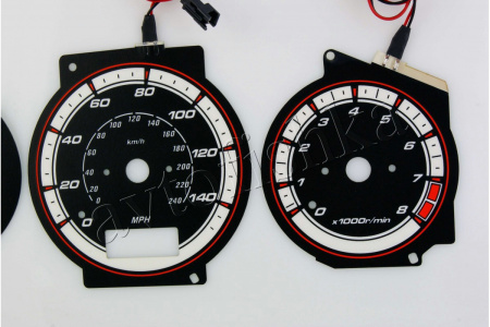 Mazda 323F BA светодиодные шкалы (циферблаты) на панель приборов