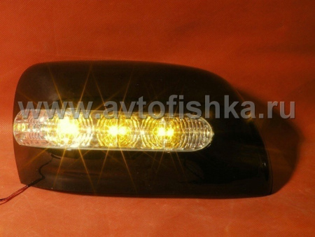 Toyota Land Cruiser 200, Lexus LX 570 (08-) корпуса боковых зеркал под покраску, со светодиодными поворотниками, комплект 2 шт.