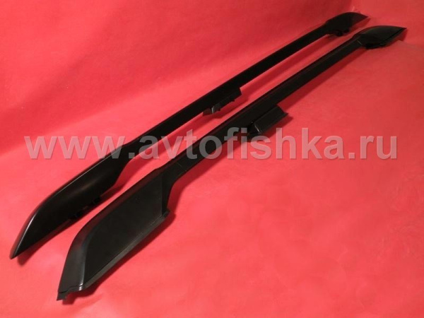 Toyota Land Cruiser Prado 150 (10-) черные продольные рейлинги на крышу, дизайн Оригинал Toyota, комплект 2 шт.