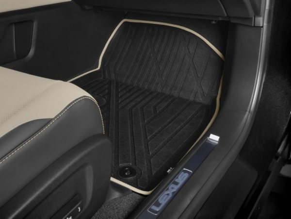 Lexus RX (16–) Коврики 3D в салон, 4 шт. (полистар, коврик чёрный, кант бежевый)