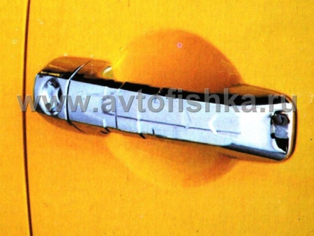 Toyota FJ Cruiser (07-) хромированные декоративные накладки на внешние ручки дверей, комплект 4 шт.