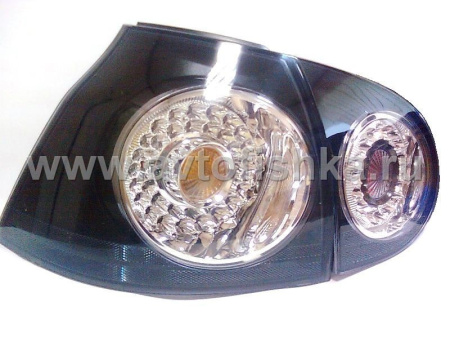 Volkswagen Golf 5 (03-) фонари задние светодиодные черные, комплект 2 шт.