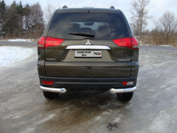 Mitsubishi Pajero Sport (13–) Защита задняя (уголки) 76,1 мм