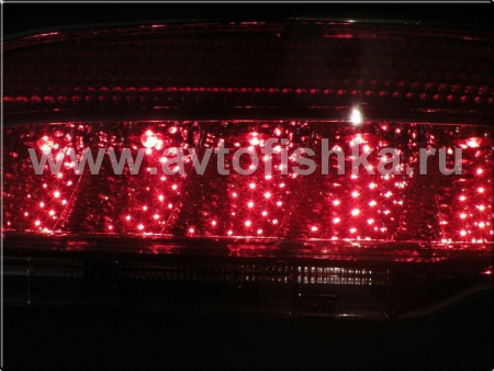 Lexus RX330 (03-08) фонари заднего бампера светодиодные, красно-тонированные, комплект 2 шт.