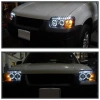 Ford Escape, Maverick (05-07) линзованные фары передние черные с ангельскими глазками 