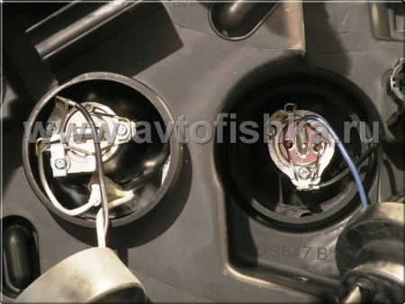 Nissan Tiida (04-) фары передние линзовые хромированные, комплект 2 шт.