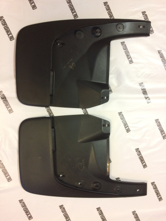 Toyota Land Cruiser Prado 150 (10-) черные брызговики, удлиненные грязезащитные щитки полипропиленовые, оригинал Toyota, комплект 4 шт.