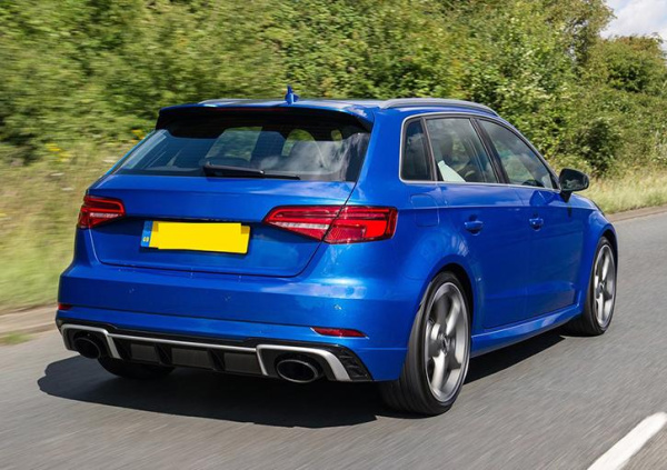 Раздвоенный выхлоп RS3 S-line для Audi A3 хэтчбек