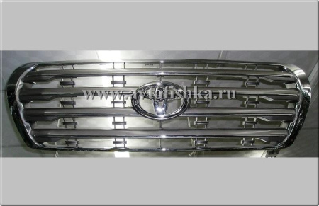 Toyota Land Cruiser 200 (07-11) решетка радиатора хромированная пластиковая, дизайн Mercedes ML