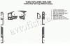 Декоративные накладки салона Mercury Mountaineer 1995-1996 4 двери, базовый набор, без Console без задними пепельницами, 9 элементов.