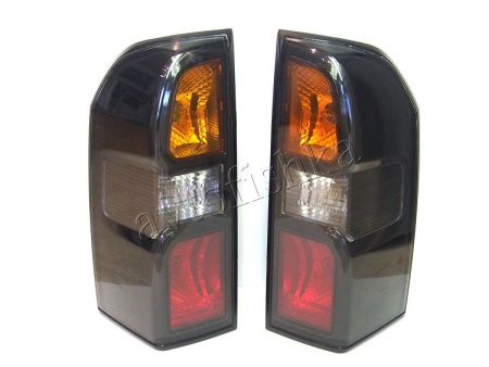 Nissan Patrol GR II Y61 (2004-2010) фонари задние черные, комплект 2 шт.
