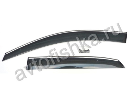 Lexus RX330 (2003-2008) дефлекторы окон тонированные с хромированным молдингом