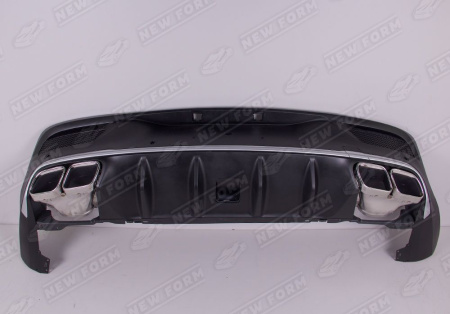 Mercedes-Benz GLE-Klasse C167 рестайлинг 2023 - н.в. Диффузор заднего бампера 6.3 AMG с хром насадками на глушитель