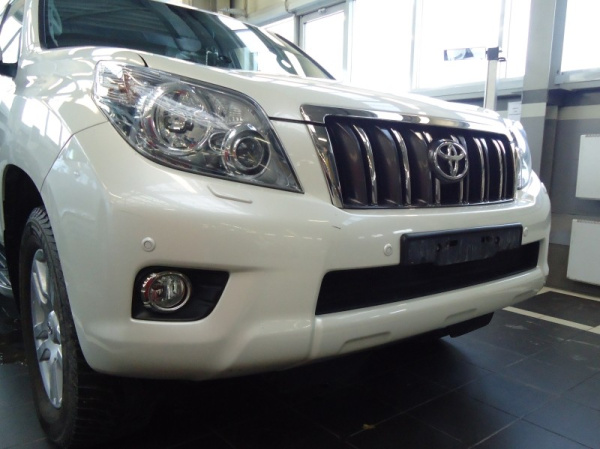 Toyota Land Cruiser Prado (09–12) Защита радиатора, чёрная