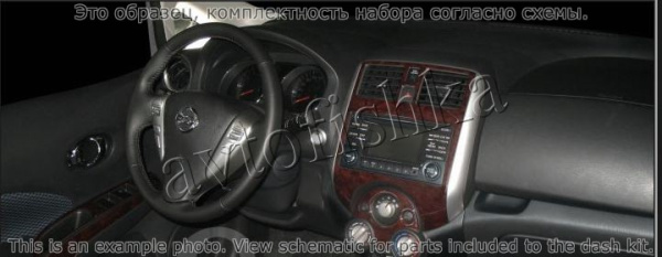 Декоративные накладки салона Nissan Note 2014-н.в. базовый набор.