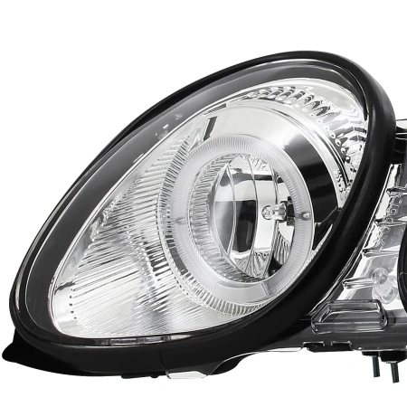 Lexus GS300, GS400, GS430, Toyota Aristo (97-05) фары передние линзовые хромированные со светящимися ободками и DRL подсветкой, комплект 2 шт.