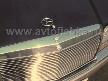Mercedes W124 дорестайлинг, W201, W126, W123 эмблема съемная с основанием на капот