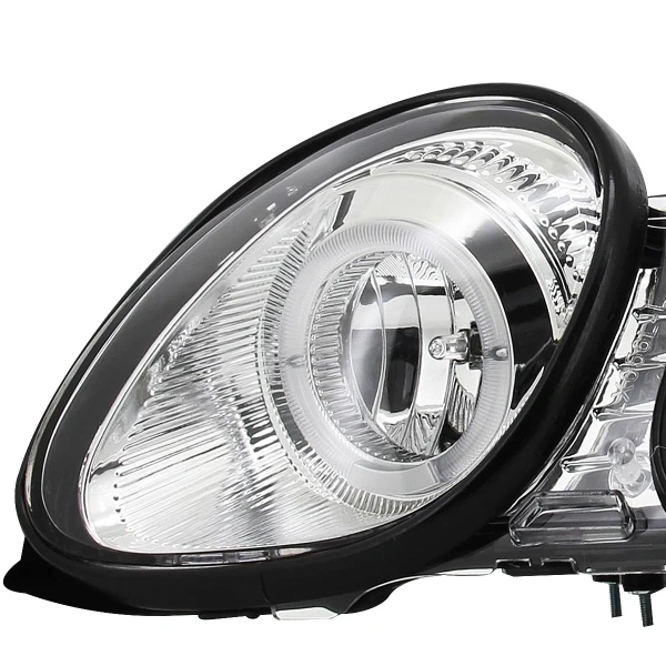 Lexus GS300, GS400, GS430, Toyota Aristo (97-05) фары передние линзовые хромированные со светящимися ободками и DRL подсветкой, комплект 2 шт.