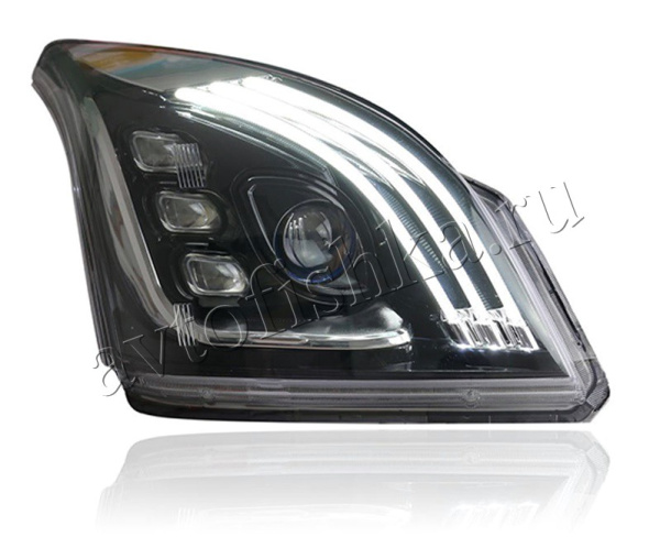 Toyota Land Cruiser Prado 120 (02-09) фары передние черные | светодиодные | бегущими поворотниками