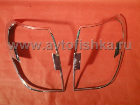 Chevrolet Captiva (06-) накладки на задние фонари хромированные, комплект 2 шт.