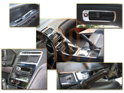 Chrysler PT Cruiser (01-05) декоративные накладки салона хромированные, комплект 19 предметов.