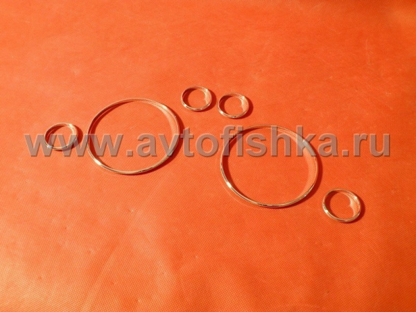 Audi A4, S4 (B6) (01-05) кольца алюминиевые для шкал панели приборов