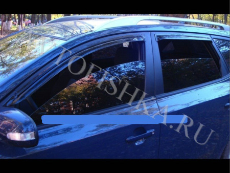 Дефлекторы боковых окон 4 части темные BREEZE Kia Ceed 2007-2012