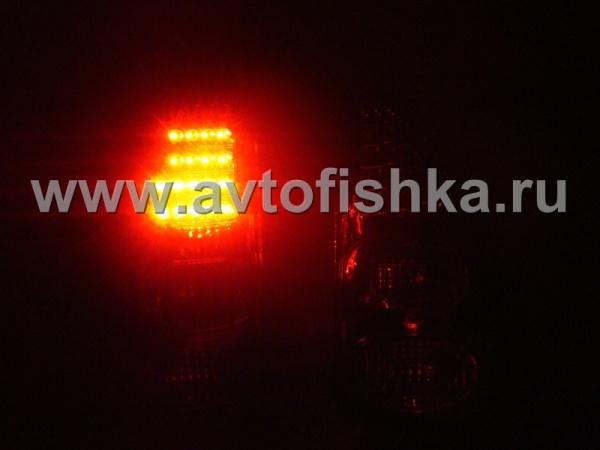 Toyota Land Cruiser Prado 120 (02-) фонари задние светодиодные хромированные, комплект 2 шт.