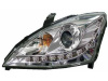 Ford Focus 1 (98-04) Europe+USA фары передние линзовые хромированные, со светодиодной подсветкой, комплект 2 шт.
