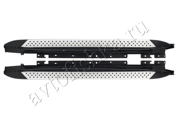 BMW X3 (2011-) боковые подножки из алюминия в стиле Оригинал.