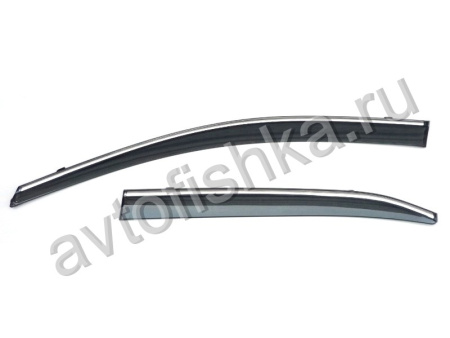 Toyota Camry V40 (2006-2011) дефлекторы окон с хромированной окантовкой, ветровики, комплект 4 шт.