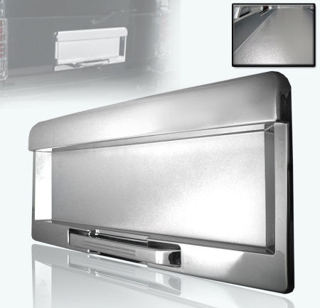 Hummer H2 (06-08) накладки под номерной знак на заднюю дверь, хромированные, пластик