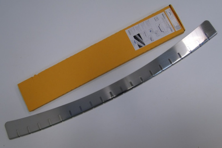 Mitsubishi ASX (2010-) накладка на задний бампер профилированная с загибом, нержавеющая сталь