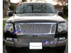 Ford Explorer Sport Truck (06-) накладка решетки переднего бампера алюминиевая, вертикальный дизайн.