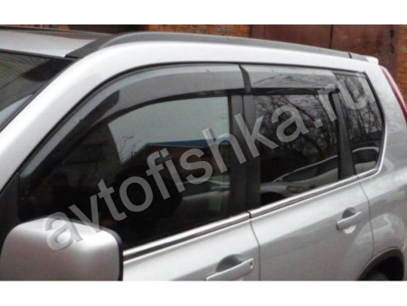 Nissan X-Trail T31 (2007-2014) дефлекторы окон дымчатые, дизайн оригинал.