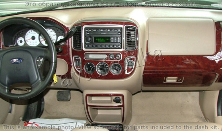 Декоративные накладки салона Ford Escape 2005-2006 полный набор