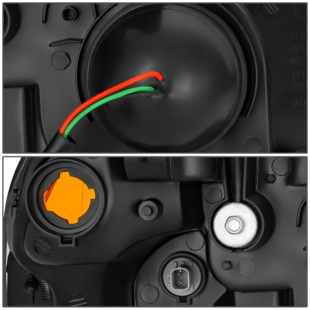 Honda Civic (01-03) 2, 4 дв. фары передние линзовые хромированные, со светящимися ободками, комплект 2 шт.