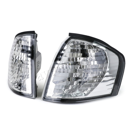 Mercedes C W202 (94-00) фары передние хромированные, комплект 2 шт.