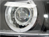 BMW 5 E39 (95-00) фары передние черные, со светящимися ободками, с белым поворотником,с моторами электрокорректора, комплект 2 шт.