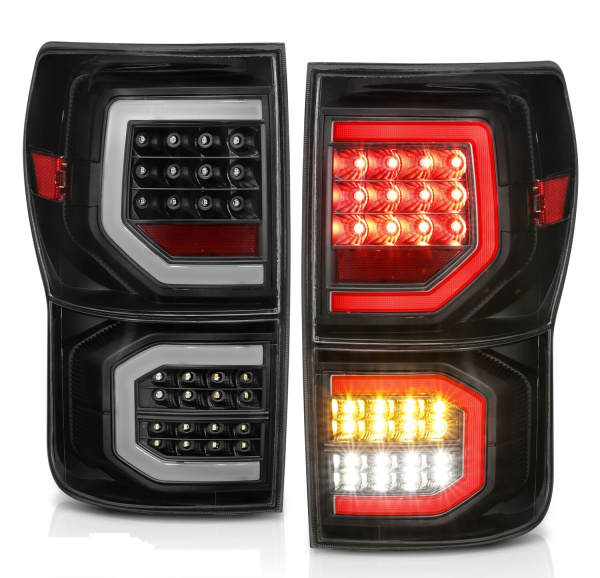 Toyota Tundra (2007-2013) задние фонари чёрные светодиодные (полный LED)