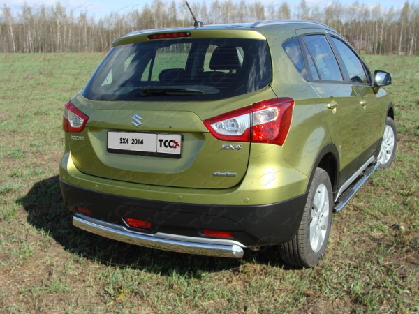 Suzuki SX4 (14–) Защита задняя (овальная) 75х42 мм