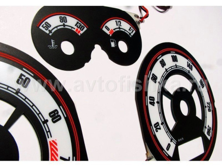 Volkswagen Passat B5 (type 3BG) (00-05) светящиеся шкалы приборов - накладки на циферблаты панели приборов, дизайн № 2