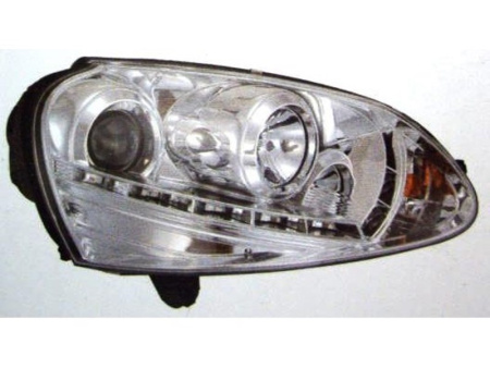 Volkswagen Golf (04-) фары передние ксеноновые линзовые, хромированные