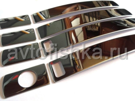 Nissan Qashqai (07-) молдинги на ручки дверей внешние под смарт ключ, нержавеющая сталь, комплект 4 шт.