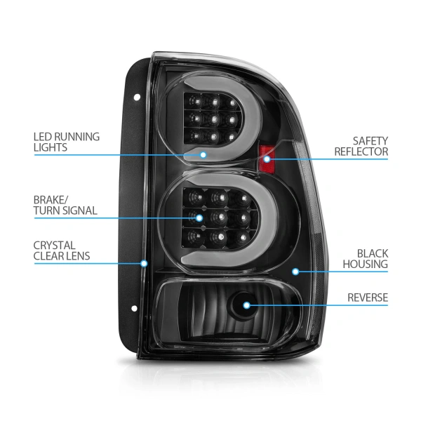 Chevrolet Trailblazer (01-09) фонари задние темные LED