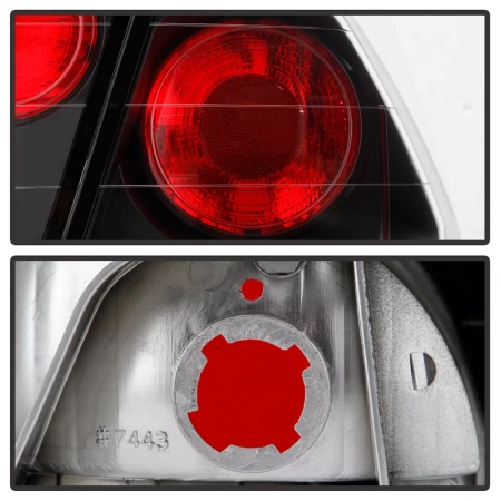 Honda Civic (00-03) 4 дв. седан фонари задние черные, комплект 2 шт.